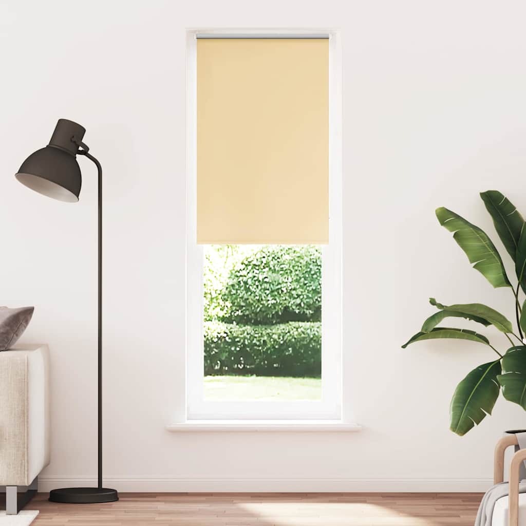 Roller Blind Blackout Beige 85x210 cm Fabric Width 80.7 cm Polyester